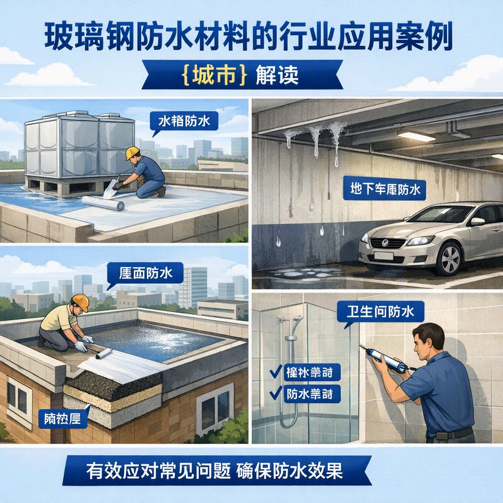 玻璃钢防水材料的行业应用案例,孝感解读